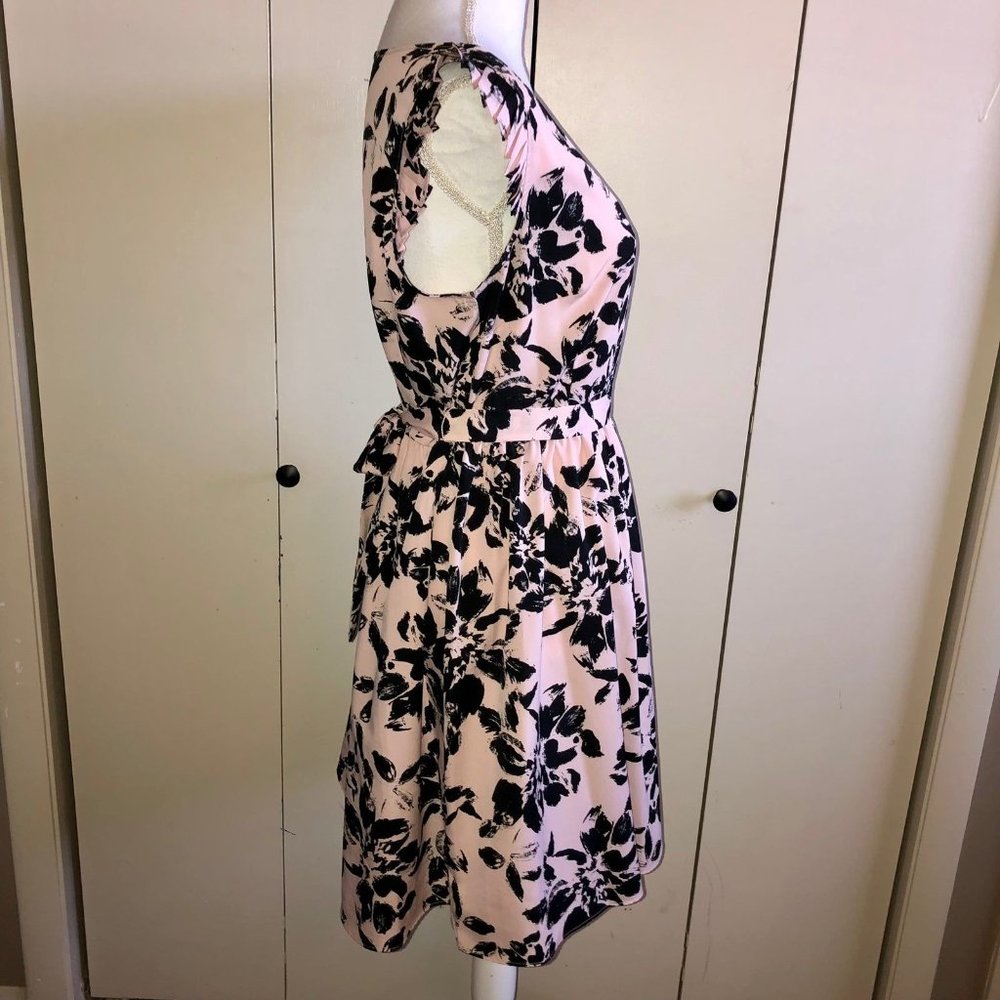 Elle Dress Womens M Used Floral Pink Black - Picture 5 of 12